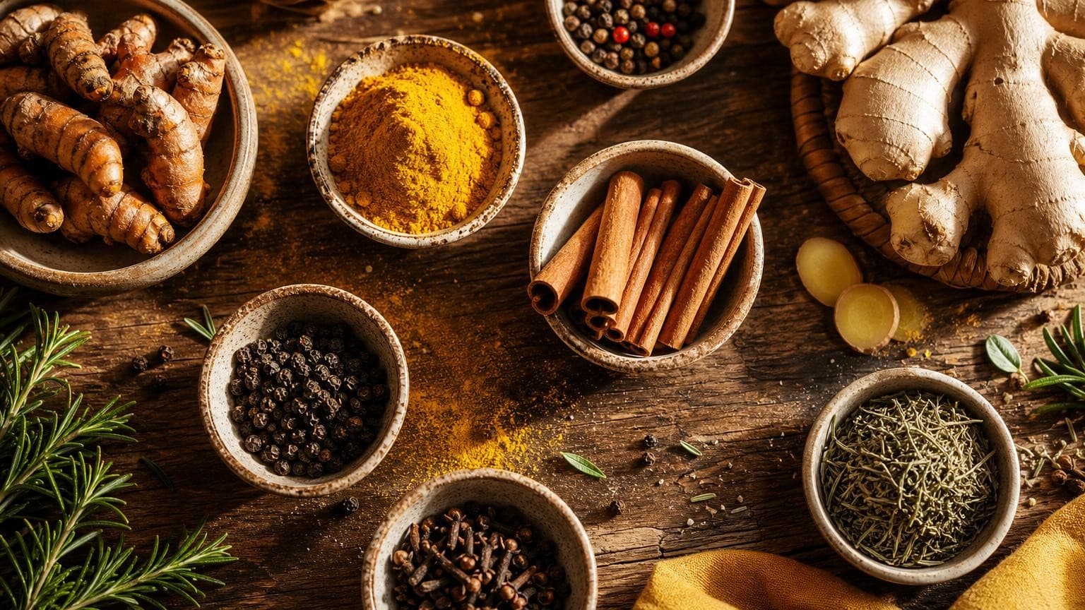 Épices anti-inflammatoires : le top 10 efficace